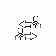 transfer person icon vector sign
