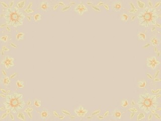 Obraz premium intricate floral embroidery design with repeating patterns of delicate flowers and leaves, seamless pattern, nature inspired, botanical print