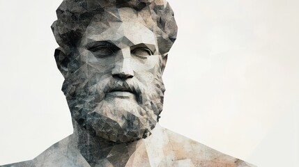 Fototapeta premium Hercules abstract geometric sculpture background.