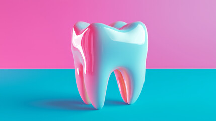 vibrant, artistic representation of healthy tooth with enamel protection