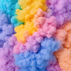Fototapeta premium Colorful Holi Celebration with AI-Generated Bright Rainbow Ink Clouds Abstract Background