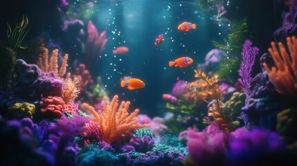 Obraz premium Vibrant Underwater Paradise: A Colorful Reef Ecosystem
