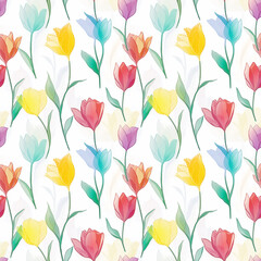 Obraz premium Seamless minimal modern floral pattern. botanical seamless.