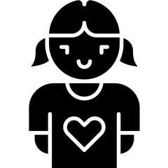 Girl icon single vector illustration