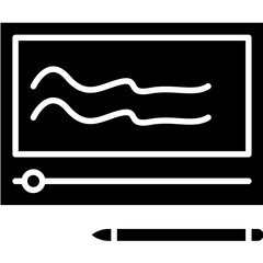 Kids Drawing Board icon single vector illustration