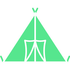 Camping Tent icon single vector illustration