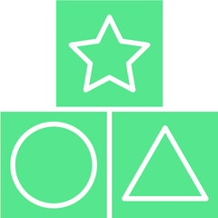 Shape Toy icon single vector illustration