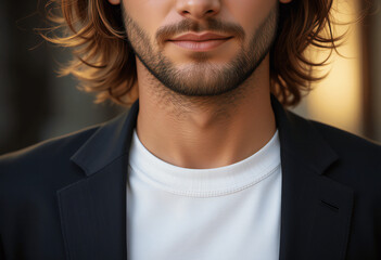 Fototapeta premium Headshot Professional Man in Corporate Setting
