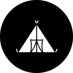 Camping Tent icon single vector illustration