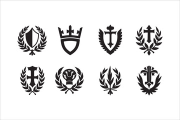 Elegant Heraldic Shield Emblems