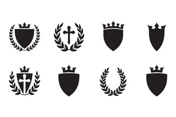 Elegant Heraldic Shield Emblems