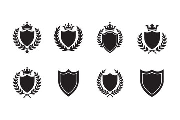 Elegant Heraldic Shield Emblems