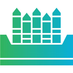 Crayon icon single vector illustration