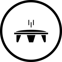 Trampoline icon single vector illustration