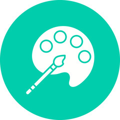 Paint Palette icon single vector illustration