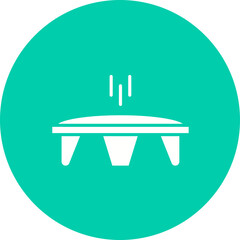 Trampoline icon single vector illustration