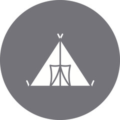 Camping Tent icon single vector illustration