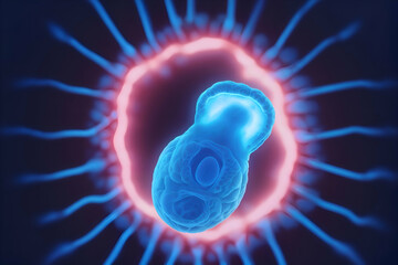 Macro image of an abstract embryo of a living organism