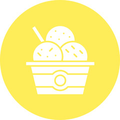 Fototapeta premium Ice Cream icon single vector illustration