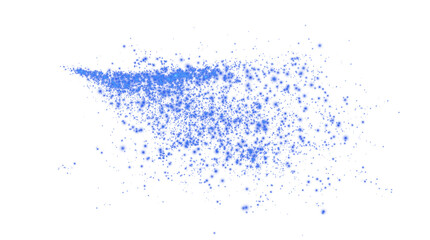 Obraz premium Fantastic blue smoke background. Blue spice powder explosion, spice splash, Magic smoke with glitter and small particles, fog with glowing particles, blue steam. PNG.