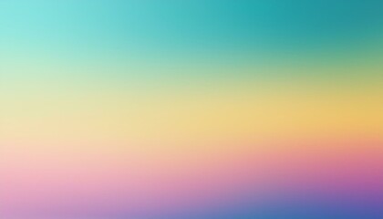 Obraz premium Pastel Dreams: A Soft Symphony of Color, Featuring a Seamless Gradient Blend of Teal, Yellow, and Pink, Creating a Dreamy and Tranquil Abstract Background with a Smooth Texture