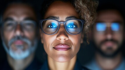 Virtual Learning Dynamic Diverse Young Adults Engaged in Online Study Session via Laptop Grid - Innovative EdTech for Interactive Digital Classrooms