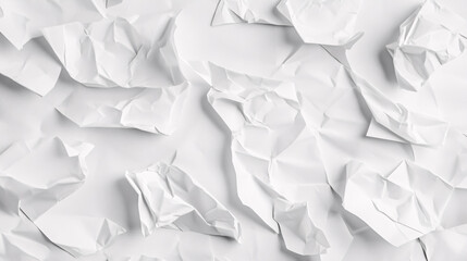 Obraz premium Crumpled white paper texture.
