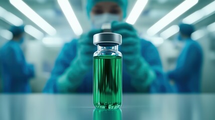 Vaccine development process laboratory pharmaceutical content clean room close-up medical innovation