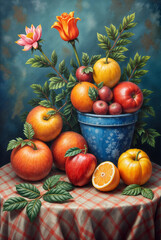 oil pastel still life