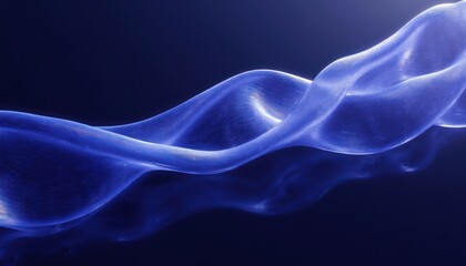 Abstract Blue Wave: A Serene Digital Art Piece