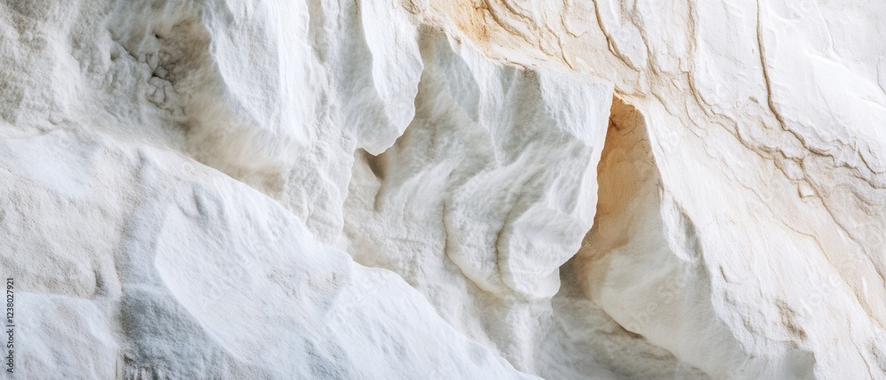 Poster Textured Alpine Surface Close-Up Natural Rock Formations with Snow Overlay - Geology Insight and Decorative Design Content for Eco-Friendly Architectural Visualization