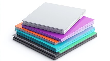 Colorful Stack of Plastic Composite Panels