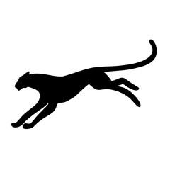 Running Cheetah Silhouette Vector