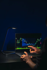 Trading stock. Stock market. Trading investment. Broker. Stock exchange market.