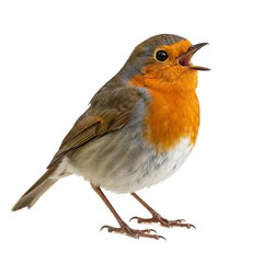 robin isolated on white background