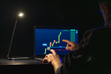 Trading stock. Stock market. Trading investment. Broker. Stock exchange market.