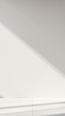 Minimalist wall with white concrete surface and subtle texture, , neutral tone, structural element