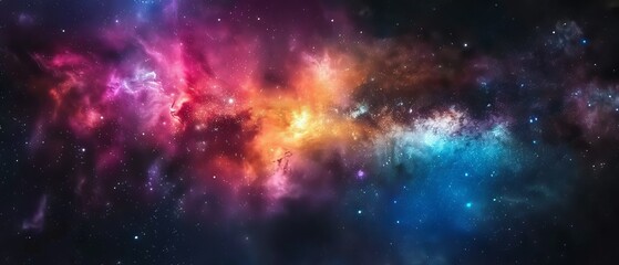 Panoramic Milky Way galaxy brimming with shimmering stars, interstellar dust, and boundless cosmic wonder in an awe-inspiring night sky scene