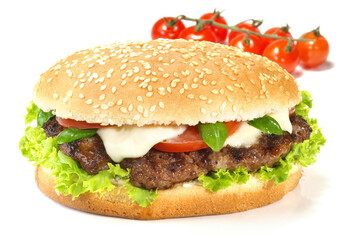 Tomato Mozzarella Hamburger - Fast Food