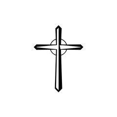 Modern Minimalist Cross: A Simple Christian Religious Symbol Design