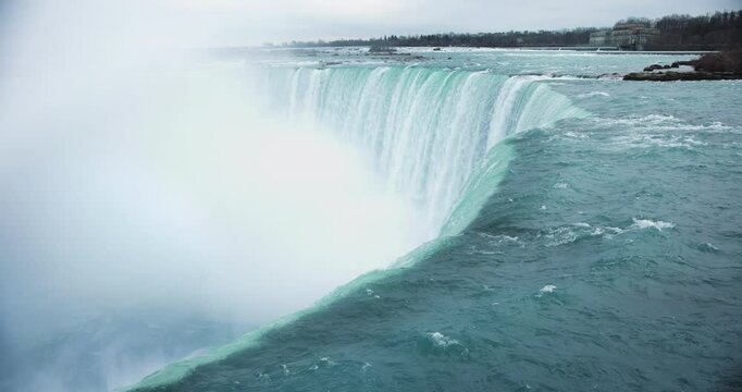 Horseshoe Falls from Above Niagara Slow Motion