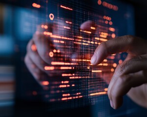 Dynamic Cybersecurity Interface Interactive Virtual Graph with Floating Digital Locks - Advanced Tech Display for Security Management and Threat Detection in Modern Workspaces