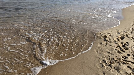 beach and sea waves, baltic sea