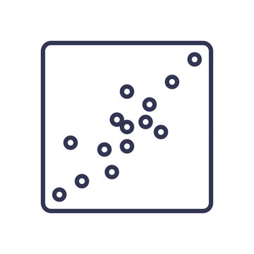 Scatter chart showing data distribution and correlation.