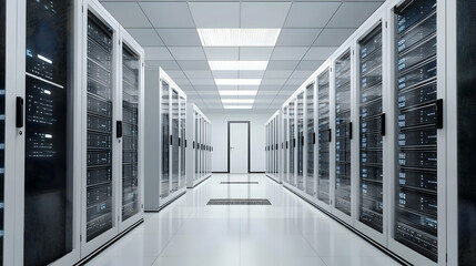 server rack in a data center