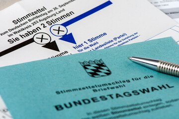 Wahlschein und Briefwahl zur Bundestagswahl 2025