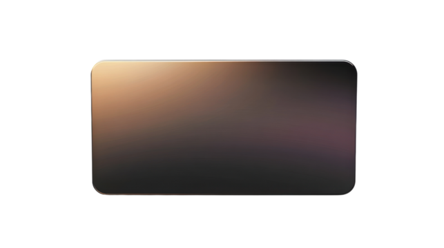Empty credit card with rounded corners and transparent background