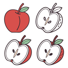 Generate AiFillApple icon foure set