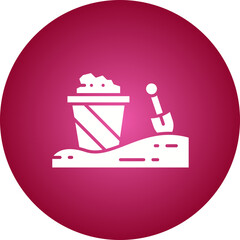 Sand Bucket icon single vector illustration