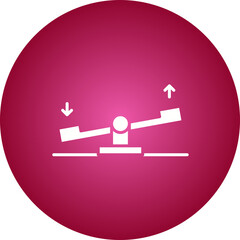 Seesaw icon single vector illustration